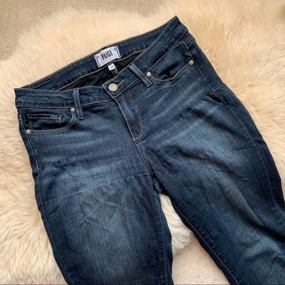 Paige Verdugo Stretch Dark Wash Skinny Jeans 28 - Picture 2 of 7